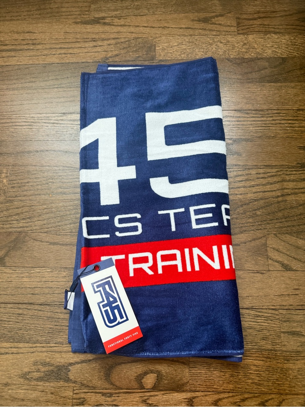F45 Training Sports Towel - Navy, White & Red